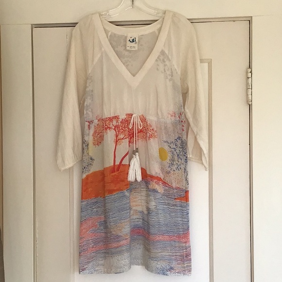 Cotton & Silk Dress or Coverup - Picture 2 of 10
